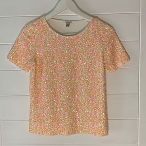 J. Crew Sequined T-Shirt